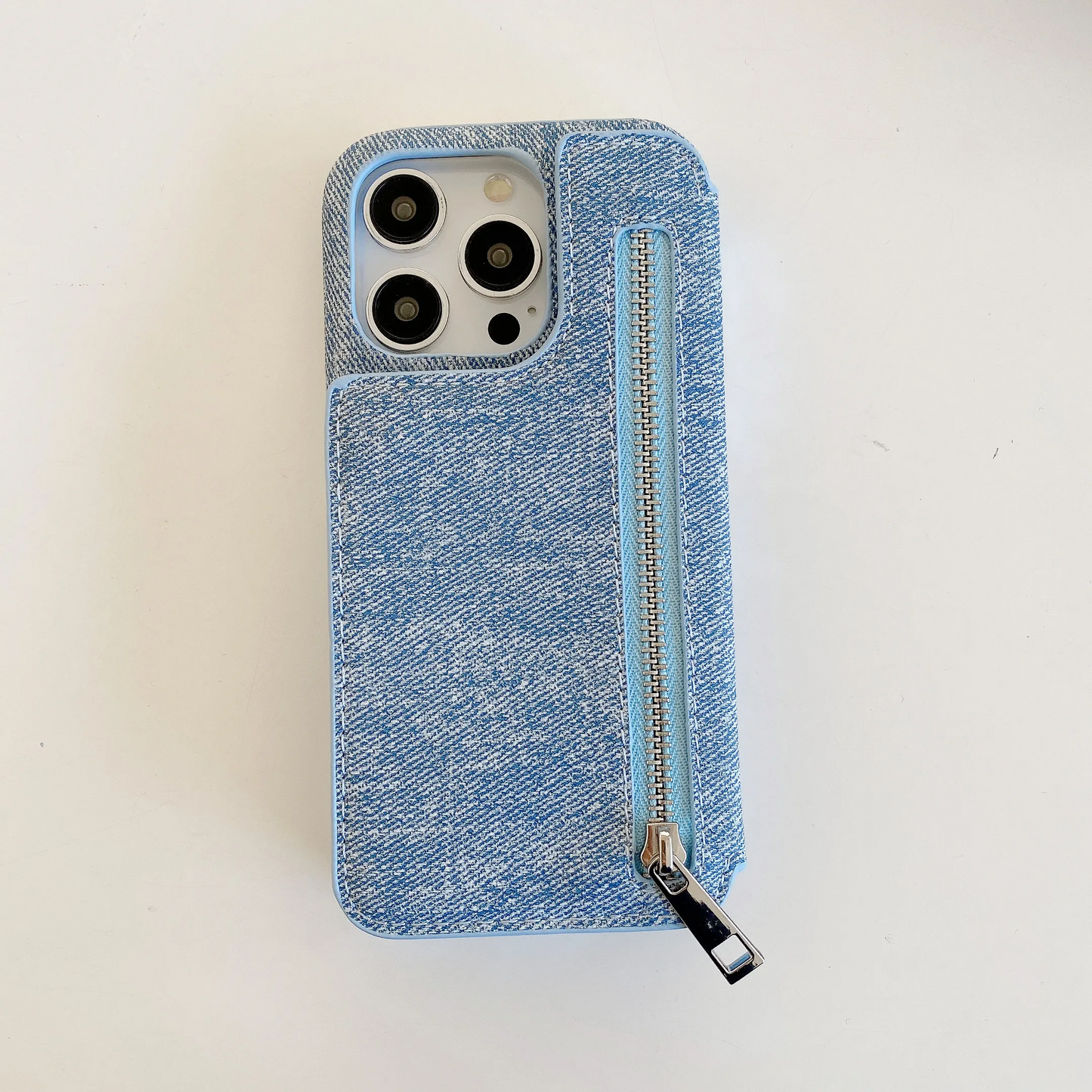 Denim Hub Wallet iPhone Case
