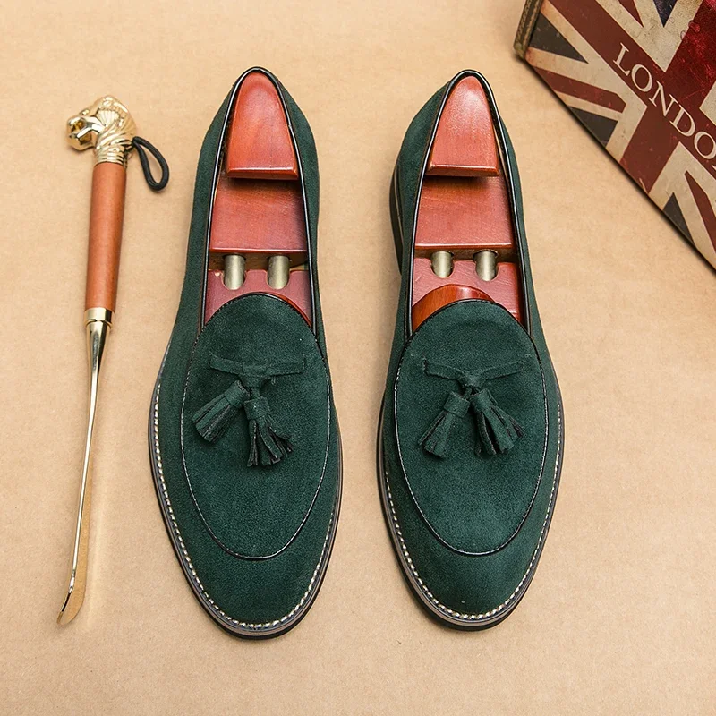 LuxeSuede Italian Loafers