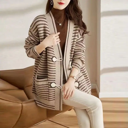 Celeste Striped Knit Cardigan